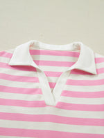 Striped Ruffled Sleeve Blouse