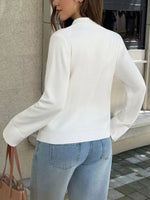 V-Neck Button-Down Knit Cardigan