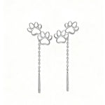 Paw Shaped Drop Earrings