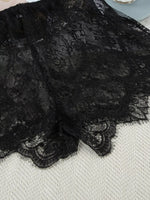 Lace Tube Top & Cardigan and Shorts Three-Piece Lounge Set