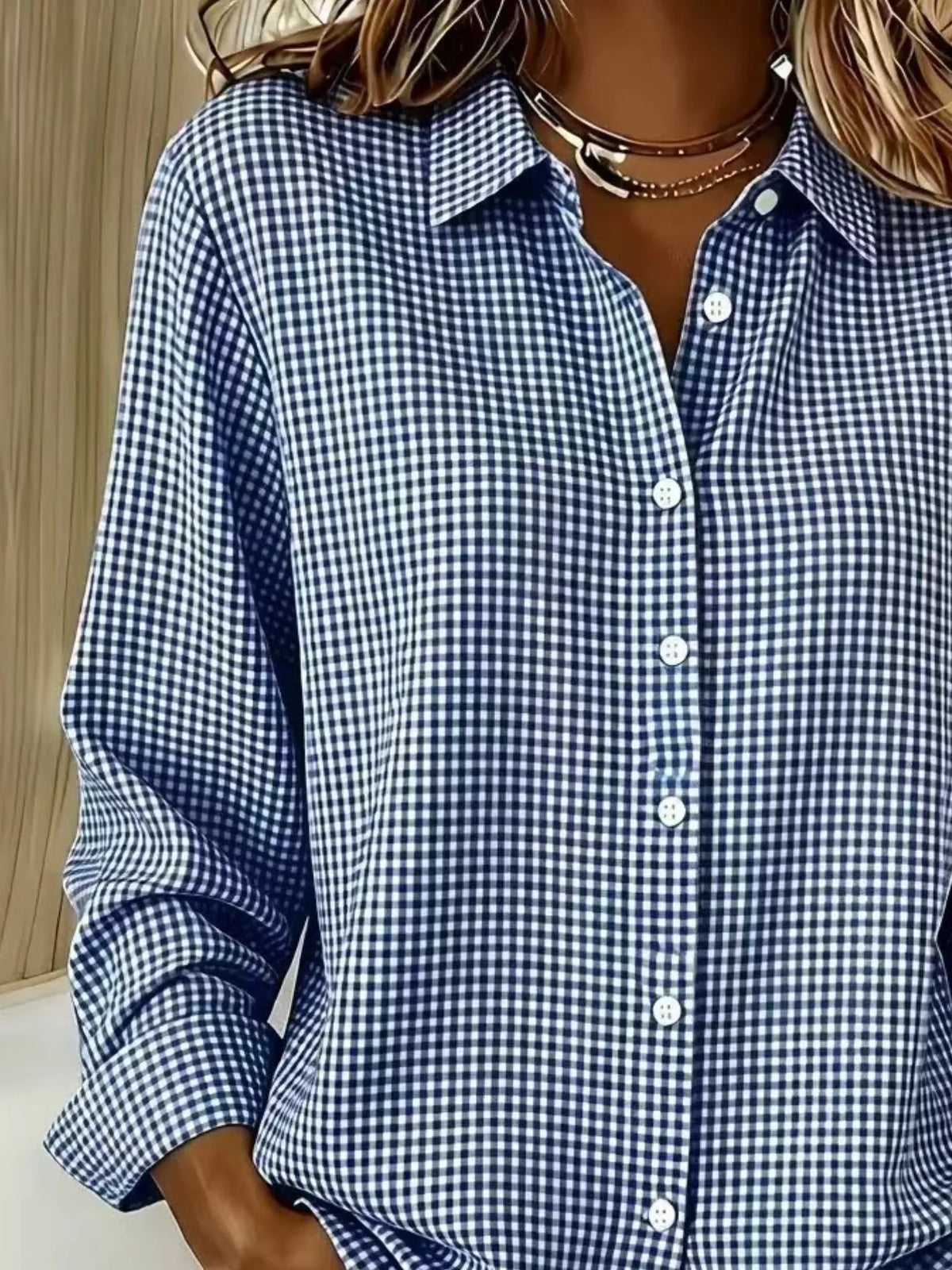 Full Size Plaid Button Up Long Sleeve Shirt Plus Size