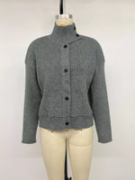 Turtleneck Button-Down Cardigan
