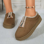 Round Toe Platform Slippers
