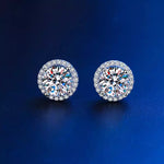 1 Carat Moissanite 925 Sterling Silver Stud Earrings