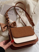 Color Block Flap Crossbody Bag