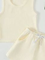 Children's Solid Color Tank and Shorts Set
