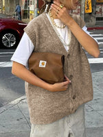 Button-Front Sweater Vest