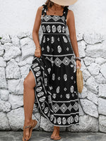 Printed Square Neck Maxi Cami Dress