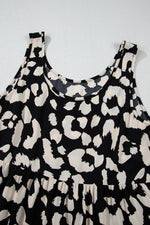 Leopard Print Sleeveless Summer Mini Dress