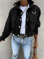 Snap Down Long Sleeve Jacket