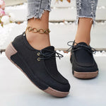 Round ToeLace-Up Sneakers