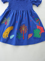 Children's Smocked Animal Puff Sleeve Dress