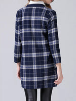 Plus Size Plaid Button-Down Longline Shirt
