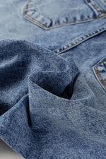 High-Waisted Wide-Leg Cuffed Jeans