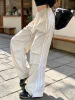Wide-Leg Casual Pants with Drawstring
