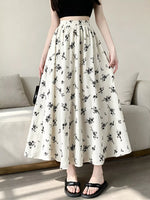 Floral Print A-Line Skirt