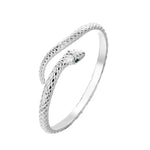 925 Sterling Silver Snake Bypass Ring