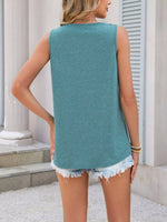 Lace Trim Sleeveless Tank Top