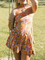Printed Tube Mini Dress