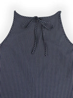 Striped Sleeveless Top and Wide-Leg Pants Set