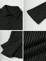 Striped Button Up Long Sleeve Shirt