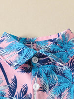 Children's Tropical Print Shirt and Shorts Set