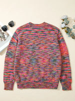 Space Dye Yarn Crew Neck Sweater