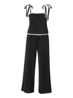 Tie Shoulder Cami and Wide Leg Pants Set