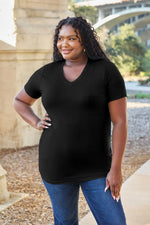 Basic Bae Bamboo Full SizeV-Neck Short Sleeve T-Shirt
