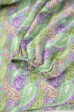 Paisley Print Half Puff Sleeve Blouse