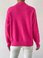 Mock Neck Dropped Shoulder Sweater