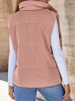 Corduroy Zip Up Vest Coat