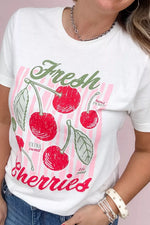 Fresh Cherries Graphic Oversized T-Shirt