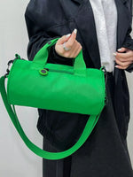 Adjustable Strap Barrel Crossbody Bag