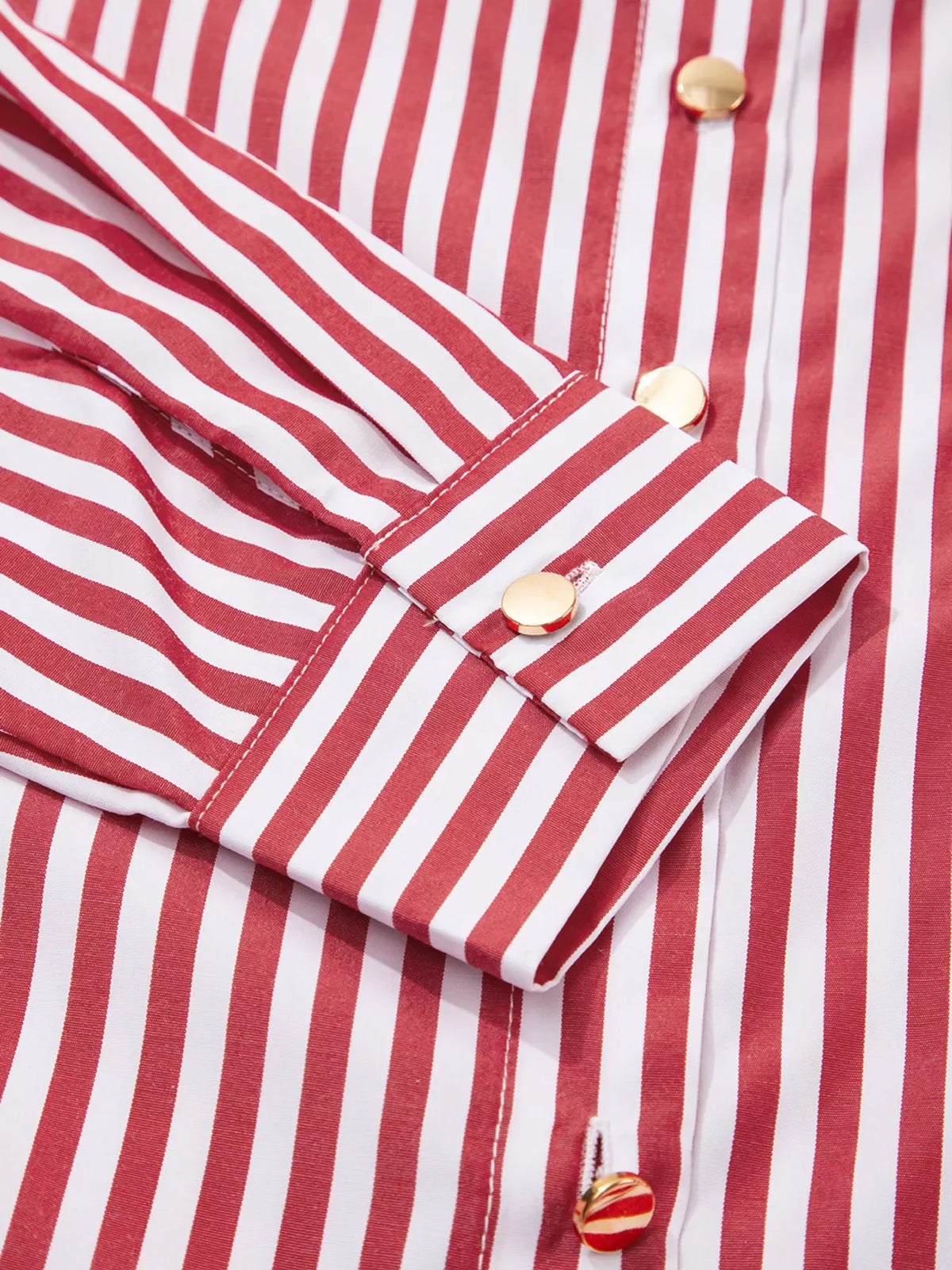 Striped Button-Up Long Sleeve Shirt