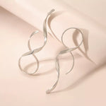 Alloy Spiral Drop Earrings