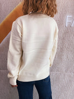 Striped Round Neck Long Sleeve Sweater
