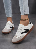 Contrast Round Toe Sneakers