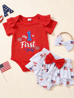 Children's My First 4th of July Bodysuit & Skort & Headband Set