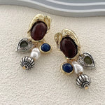 Zinc Alloy Heart Dangle Earrings