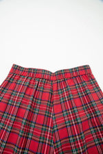 Plaid Wide-Leg Pants