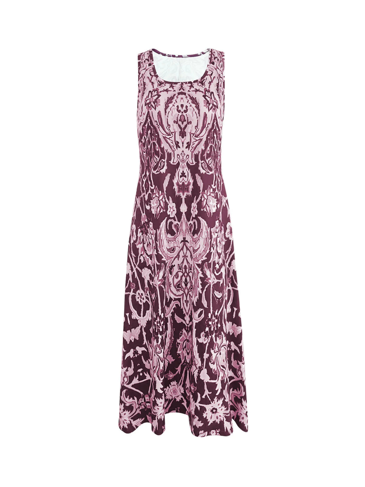 Printed Sleeveless Midi Dress