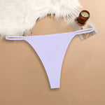 5PCS Seamless Thong Women Invisible Thin Strap Low Waist High Stretch Flexibility Panties Sexy Underwear Ladies Briefs T-back