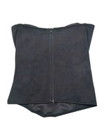 Women's black corset top, classic and stylish solid color off-the-shoulder sexy bandeau tank top, waist-cinching design to flatt