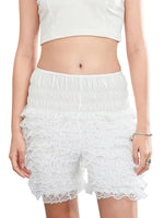 Fashion Women Ladies Solid Lace Frilly Ruffle Knicker Underwear Short Pants Safety Shorts