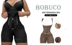 Women's High-Waisted Lace Shapewear Bodysuit - Non-Padded, Full-Coverage, Zipper Closure, Nylon Knit Fabric with Elegant Contras