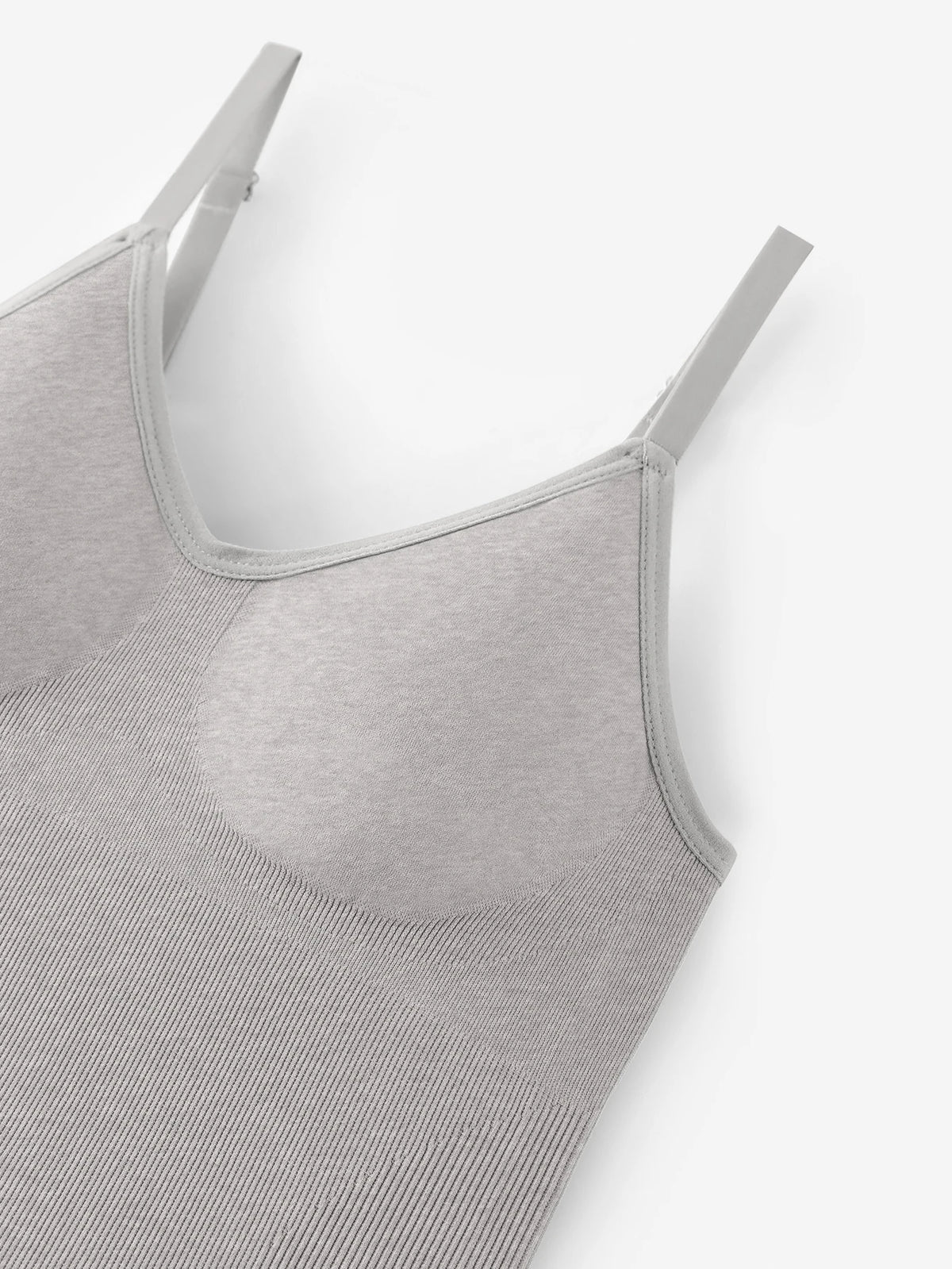 Women's Long Camisole No Pads, Adjustable Strap Slimming Tank Top, Breathable Soft Basic Vest for Layering & Outerwear