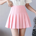 Women High Waist Pleated Skirt with Safety Shorts, Black A Line Mini Skort for Casual Office School Style Outfits