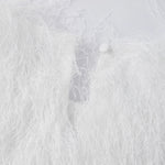 Women's 2026 Trendy White Fluffy Fur Sleeveless Cropped Top Soft Fuzzy Blouse Casual Party Daily Streetwear Fashion Top