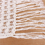 S-XL Sexy Hollow Out Fringe Tassel Knitted Crochet Tunic Beach Cover Up Cover-ups Beach Dress Beach Wear Beachwear Female V3800C